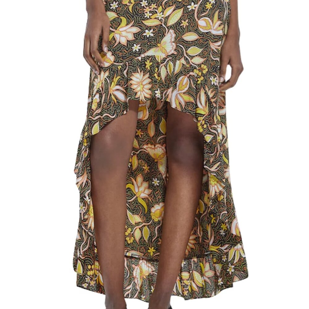 The Kooples Vintage Flowers High Low Skirt
